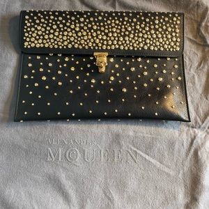 ALEXANDER MCQUEEN Studded Skull Envelope Clutch